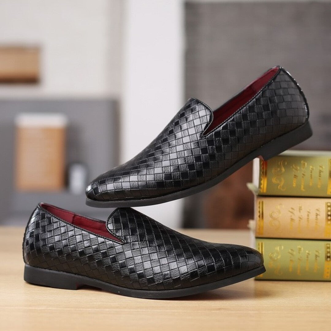 Woven Leather Loafers